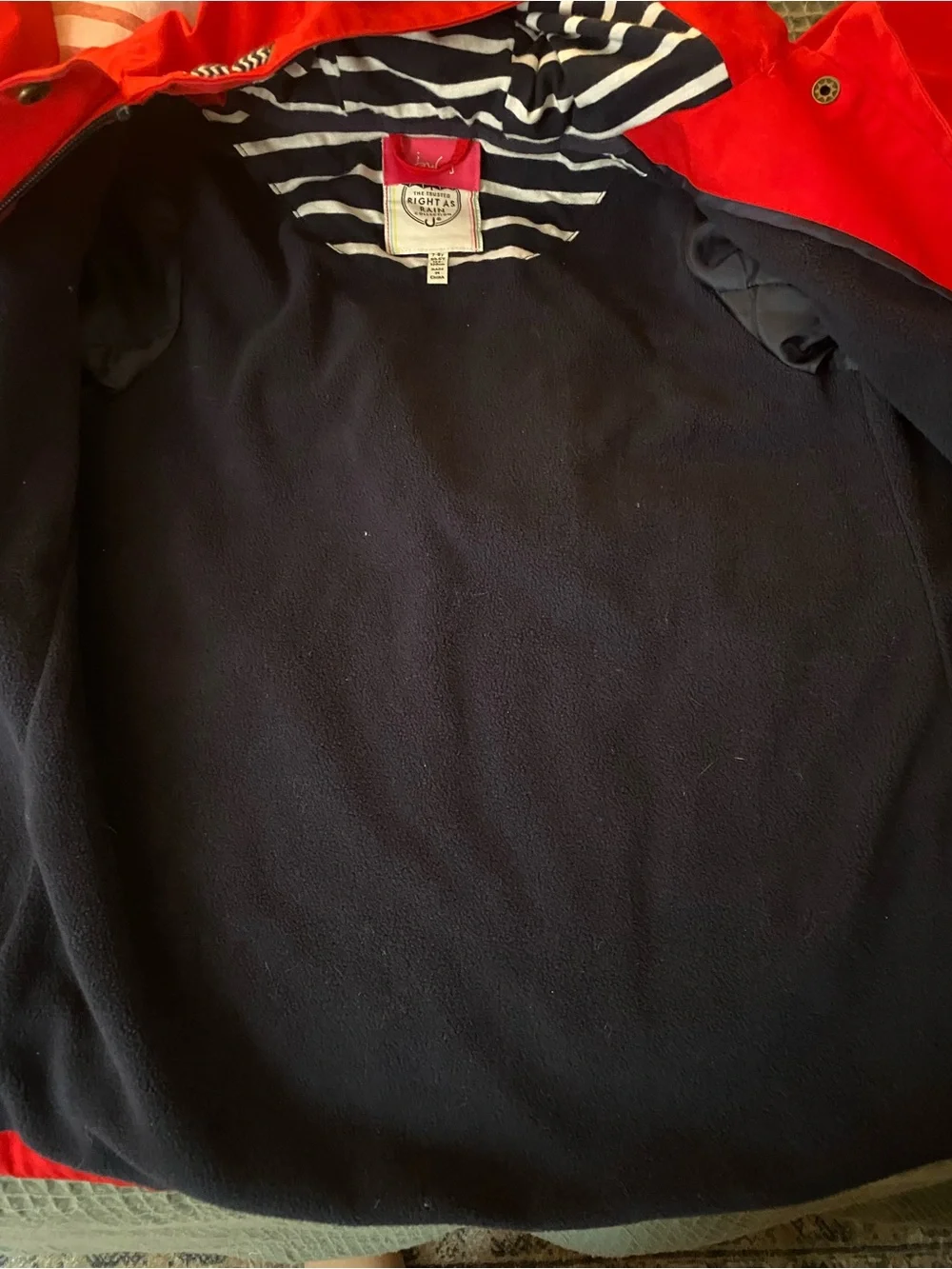 Joules Bright Red Kids Hooded Raincoat